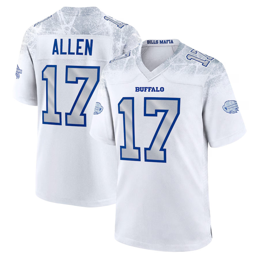 My Store B.Bills #17 Josh Allen Player White Rivalries Collection Game Stitched Jersey