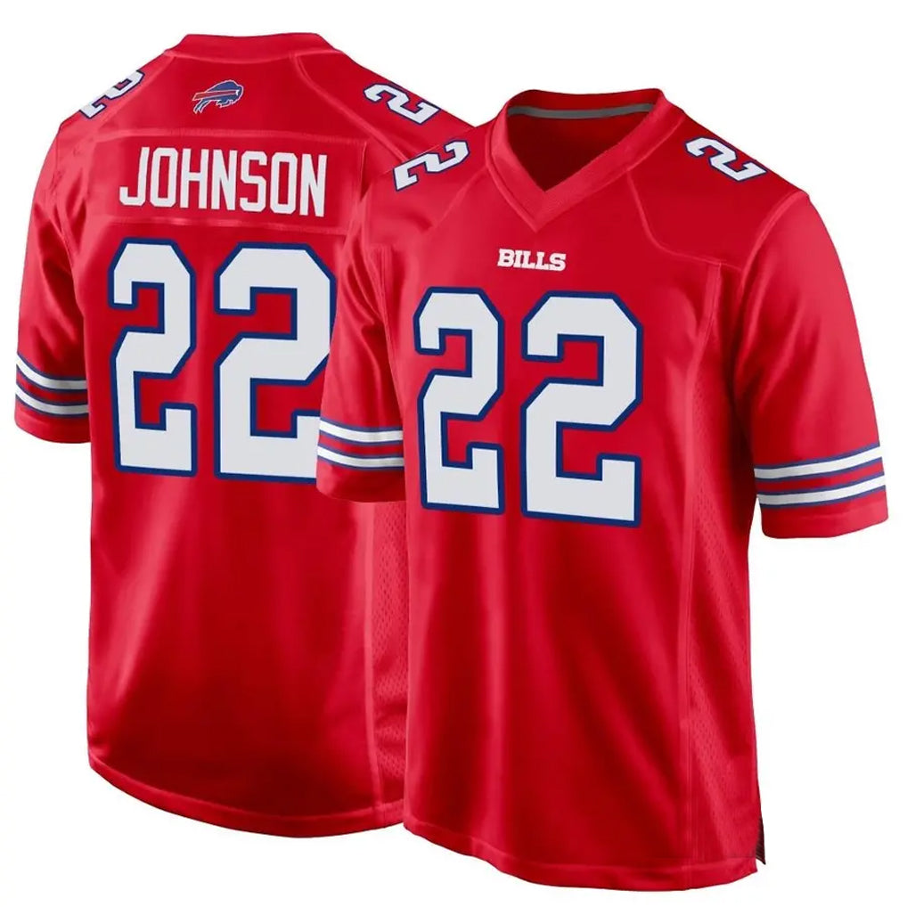 My Store B.Bills #22 Ray Davis Player Red Home Game Stitched Jerseys