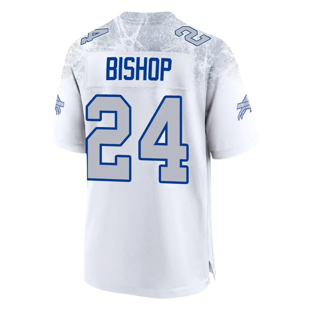 My Store B.Bills #24 Cole Bishop Player White Rivalries Collection Game Stitched Jerseys