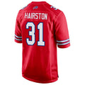 My Store B.Bills #31 Maxwell Hairston Player Red Home Game Stitched Jerseys
