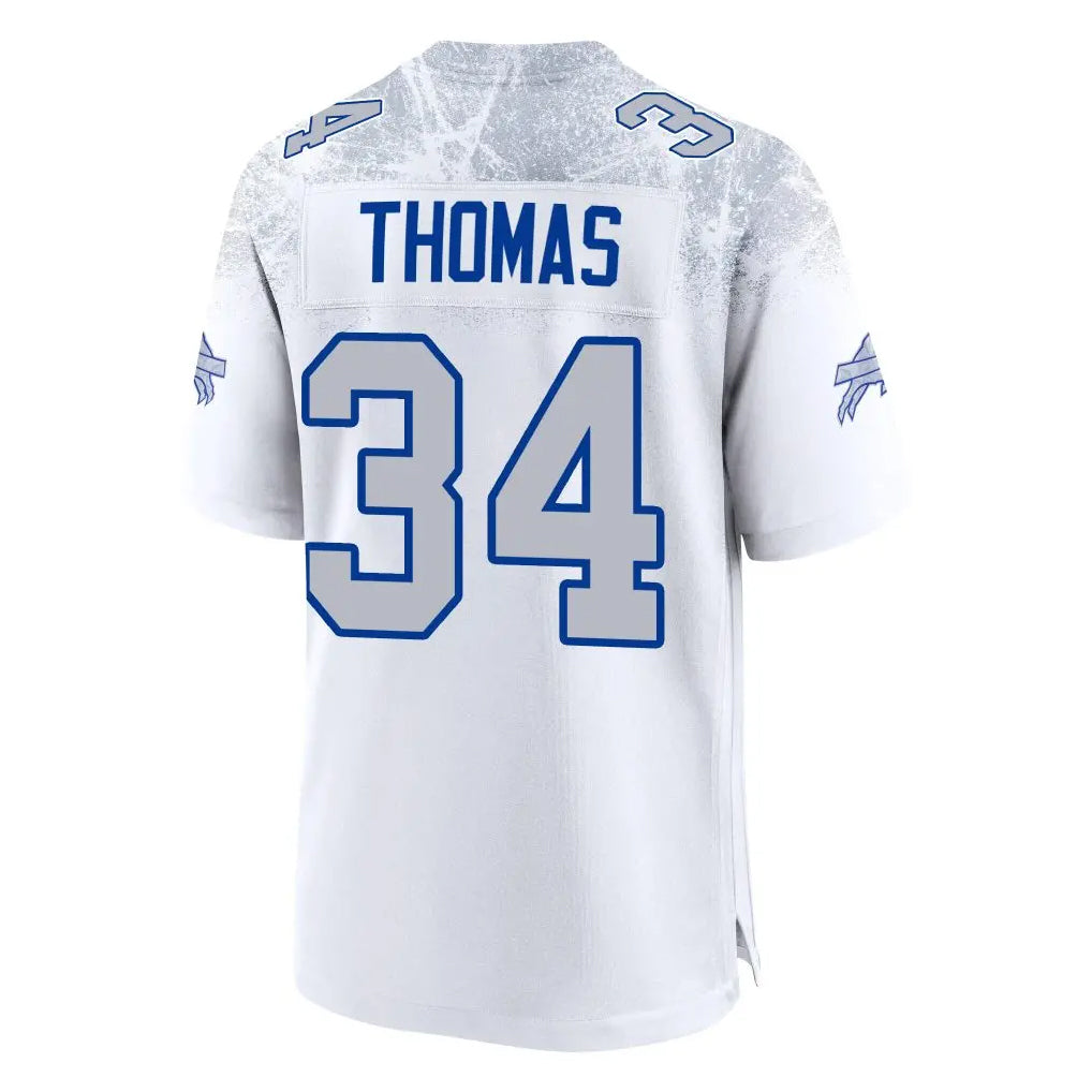 My Store B.Bills #34 Thurman Thomas Player White Rivalries Collection Game Stitched Jerseys
