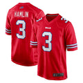 My Store B.Bills #3 Damar Hamlin Player Red Home Game Stitched Jerseys