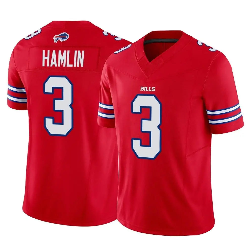 My Store B.Bills #3 Damar Hamlin Player Red Vapor F.U.S.E. Jersey Limited Home Game Stitched Jerseys