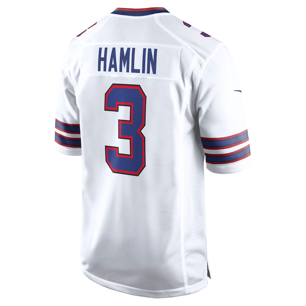My Store B.Bills #3 Damar Hamlin Player White Home Game Stitched Jerseys