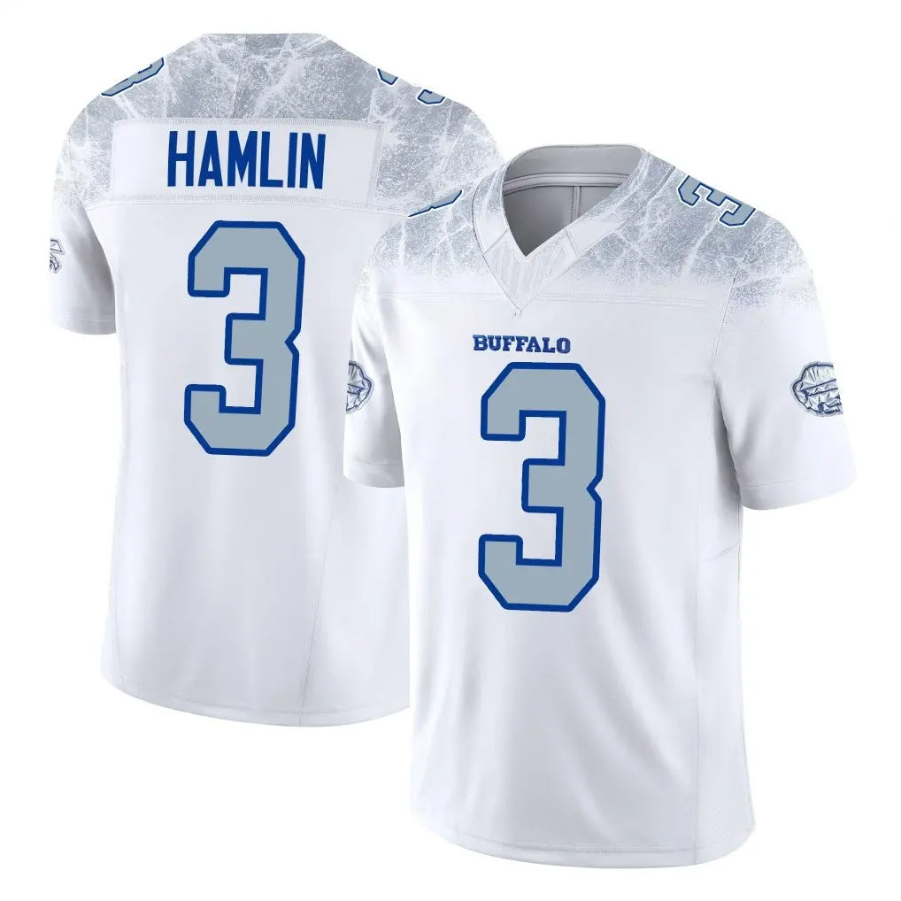 My Store B.Bills #3 Damar Hamlin Player White Rivalries Collection Limited Home Game Stitched Jerseys