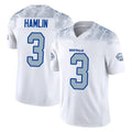 My Store B.Bills #3 Damar Hamlin Player White Rivalries Collection Limited Home Game Stitched Jerseys