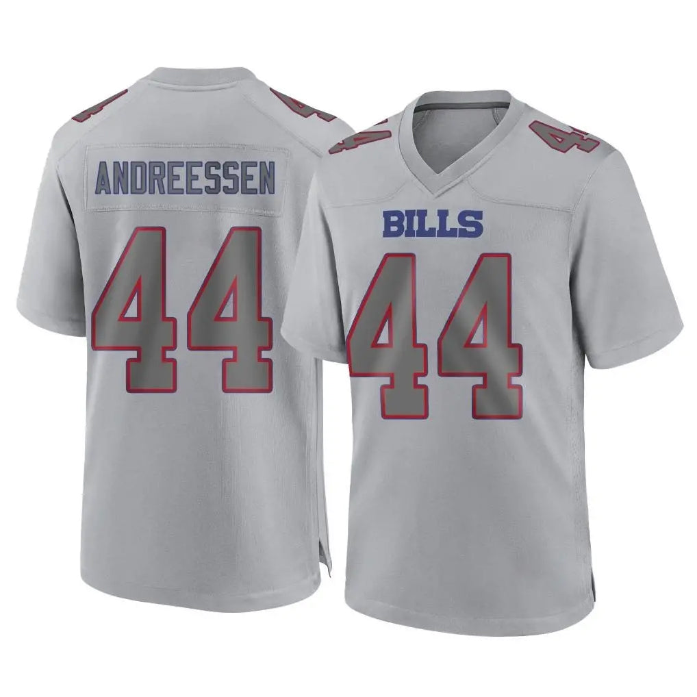 My Store B.Bills #44 Joe Andreessen Player Gray Fashion Home Game Stitched Jerseys