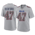 My Store B.Bills #47 Christian Benford Player Gray Fashion Home Game Stitched Jerseys
