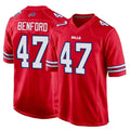 My Store B.Bills #47 Christian Benford Player Red Home Game Stitched Jerseys