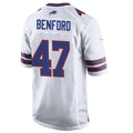 My Store B.Bills #47 Christian Benford Player White Home Game Stitched Jerseys