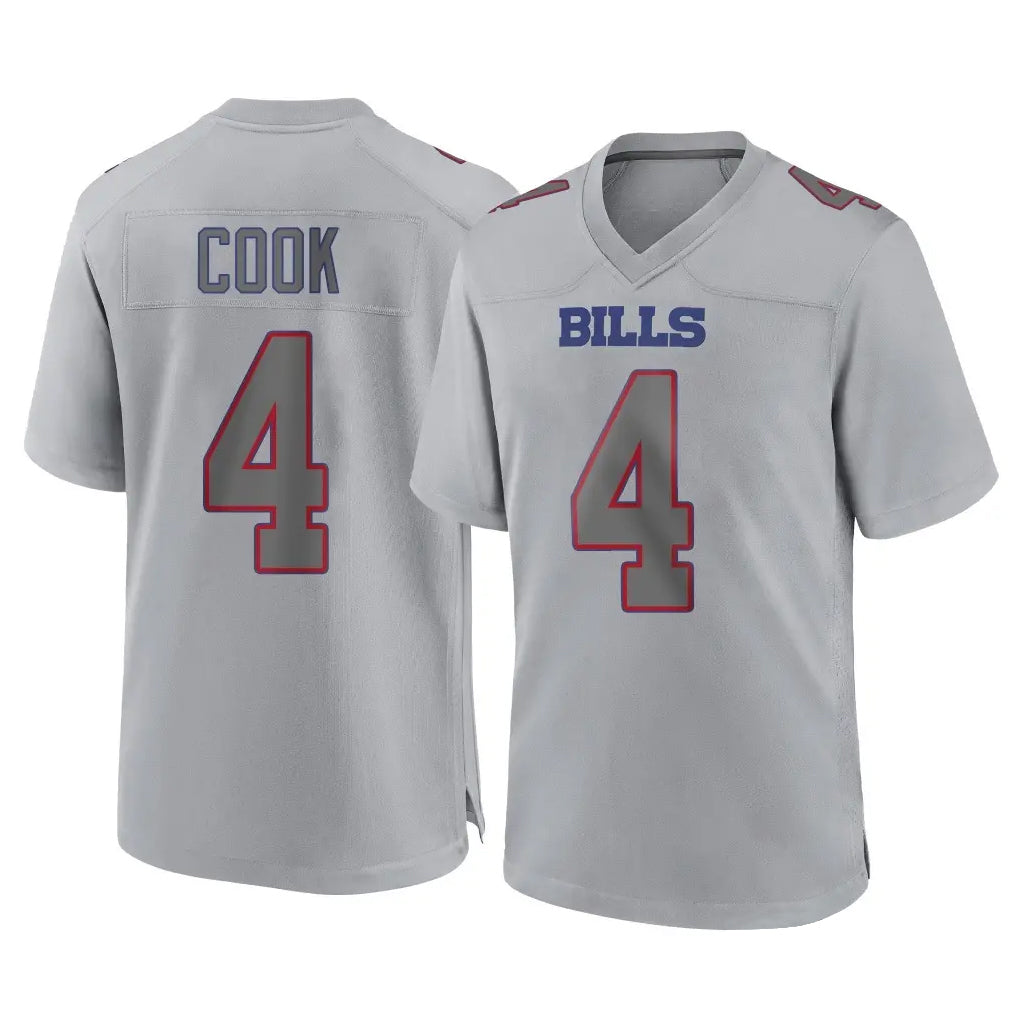 My Store B.Bills #4 James Cook III Player Gray Fashion Home Game Stitched Jerseys