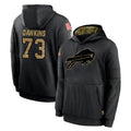 My Store B.Bills #73 Dion Dawkins Player Black Salute to Service Hoodies Hame Stitched Jerseys