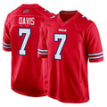 My Store B.Bills #7 Ray Davis Player Red Home Game Stitched Jerseys