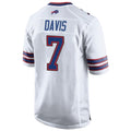 My Store B.Bills #7 Ray Davis Player White Home Game Stitched Jerseys