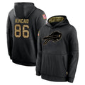 My Store B.Bills #86 Dalton Kincaid Player Black Salute to Service Hoodies Hame Stitched Jerseys