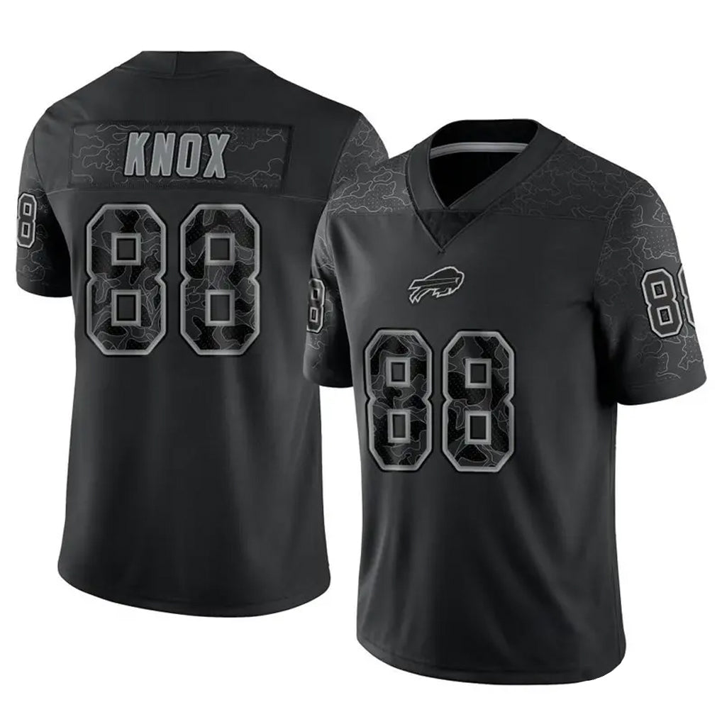 My Store B.Bills #88 Dawson Knox Player Black RFLCTV Limited Game Stitched Jerseys