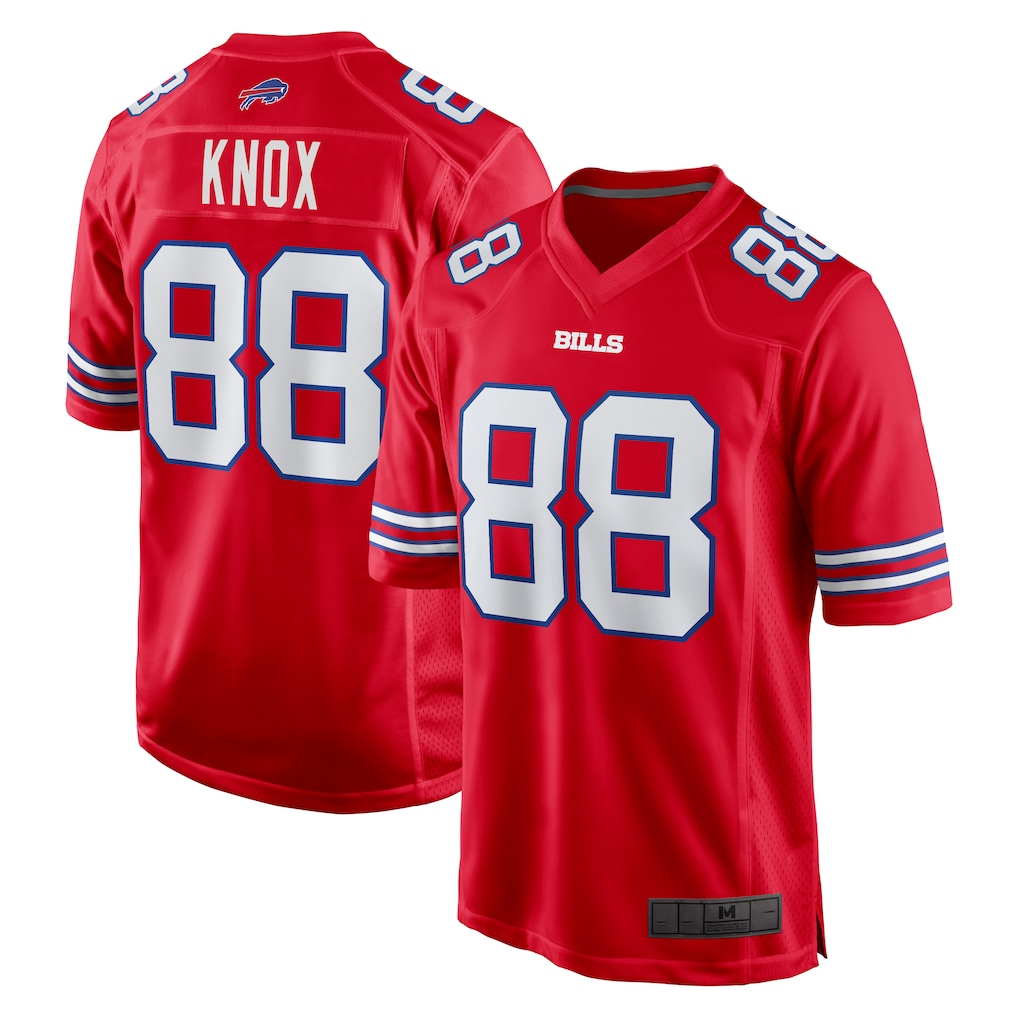 My Store B.Bills #88 Dawson Knox Red Alternate Game Stitched Jerseys