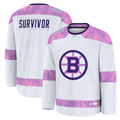 My Store B.Bruins White Hockey Fights Cancer Survivor Practice Stitched Jerseys