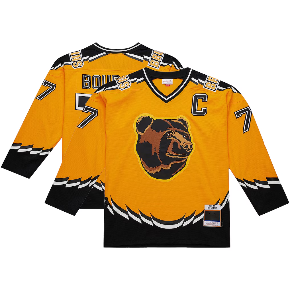 My Store B.Bruins #77 Ray Bourque Mitchell & Ness Gold Big & Tall 1996-97 Blue Line 2.0 Stitched Jerseys