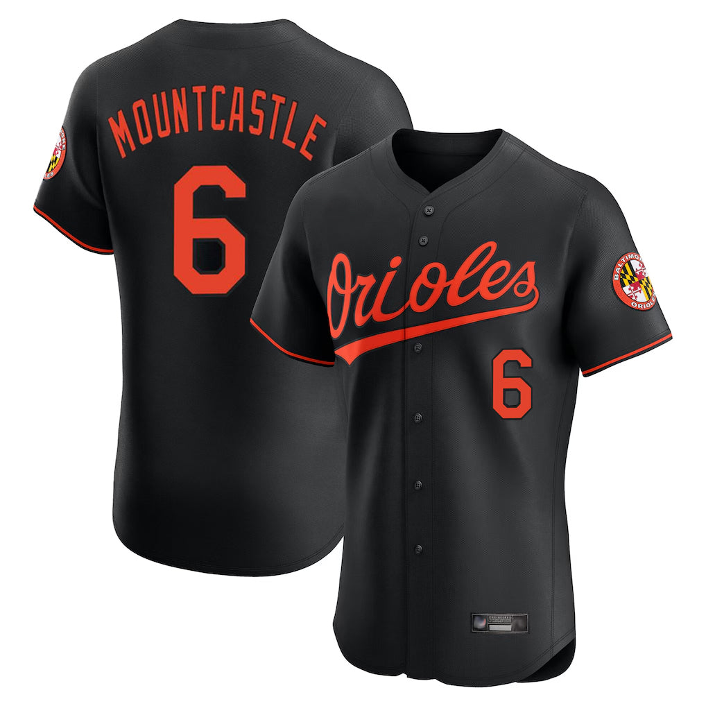 My Store B.Orioles #6 Ryan Mountcastle Player Black Limited Elite Home Game Stitched Jerseys