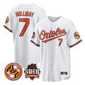 My Store B.Orioles #7 Jackson Holliday Player White 30th Anniversary of 2131 Home Game Stitched Jerseys