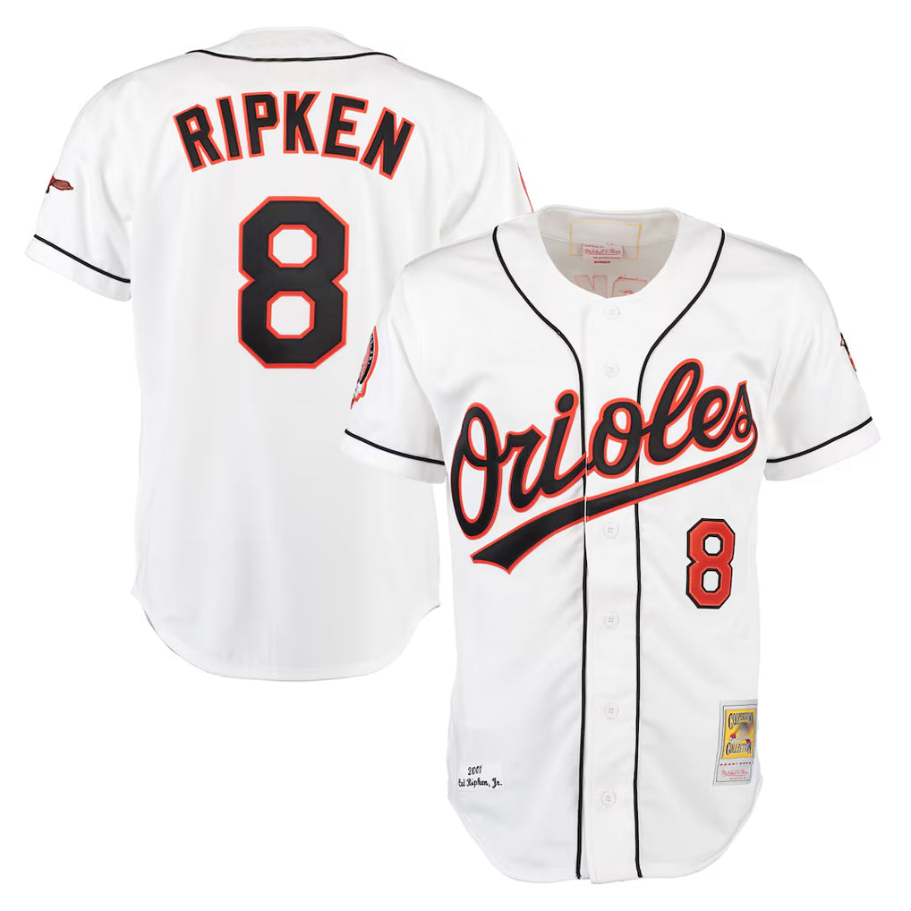 My Store B.Orioles #8 Cal Ripken Player White Mitchell & Ness Home Game Stitched Jerseys
