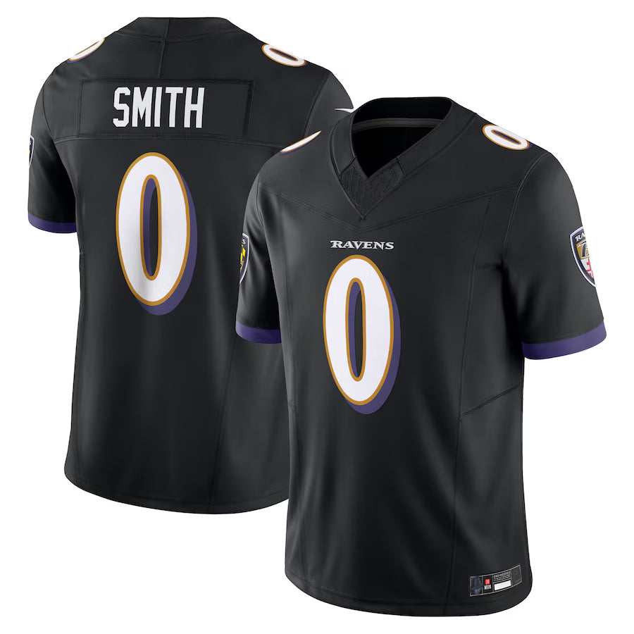 My Store B.Ravens #0 Roquan Smith Player Black Vapor F.U.S.E. Limited Stitched Jerseys