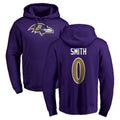 My Store B.Ravens #0 Roquan Smith Player Purple Salute to Service Pullover Hoodie Stitched Jerseys