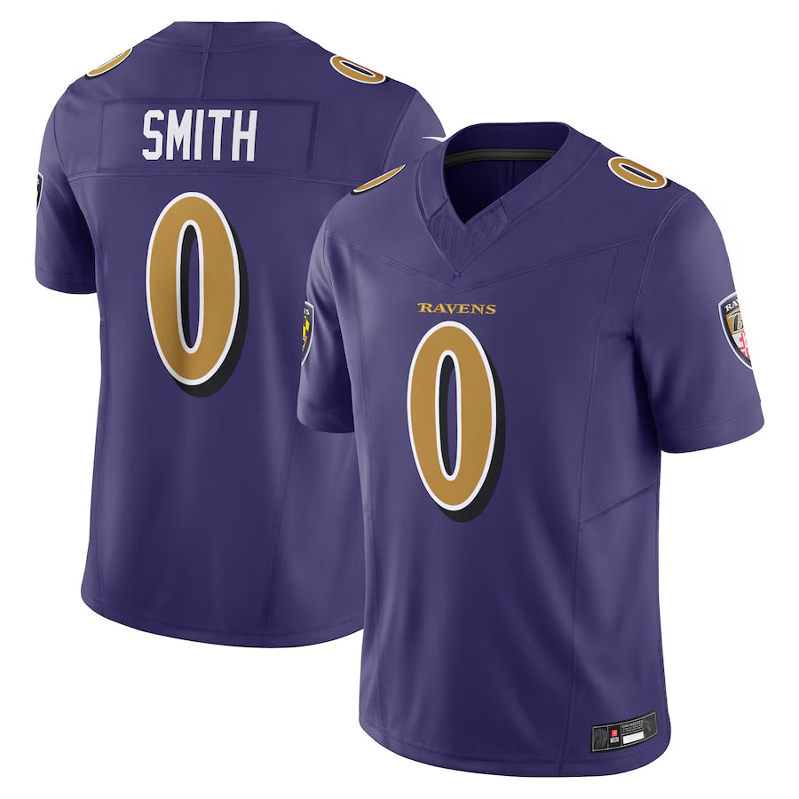 My Store B.Ravens #0 Roquan Smith Player Purple Vapor F.U.S.E. Limited Stitched Jerseys
