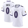 My Store B.Ravens #0 Roquan Smith Player White Purple Home Game Stitched Jerseys