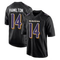 My Store B.Ravens #14 Kyle Hamilton Player Black Carbon Fashion Game Home Stitched Jerseys
