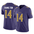 My Store B.Ravens #14 Kyle Hamilton Player Purple Vapor F.U.S.E. Limited Home Game Stitched Jerseys