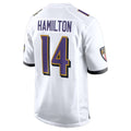 My Store B.Ravens #14 Kyle Hamilton Player White Alternate Home Game Stitched Jerseys