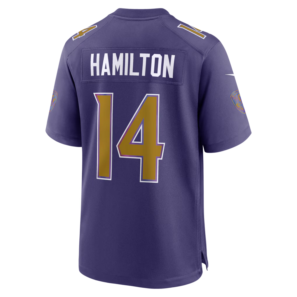 My Store B.Ravens #14 Kyle Hamilton Purple Alternate Game Stitched Jerseys