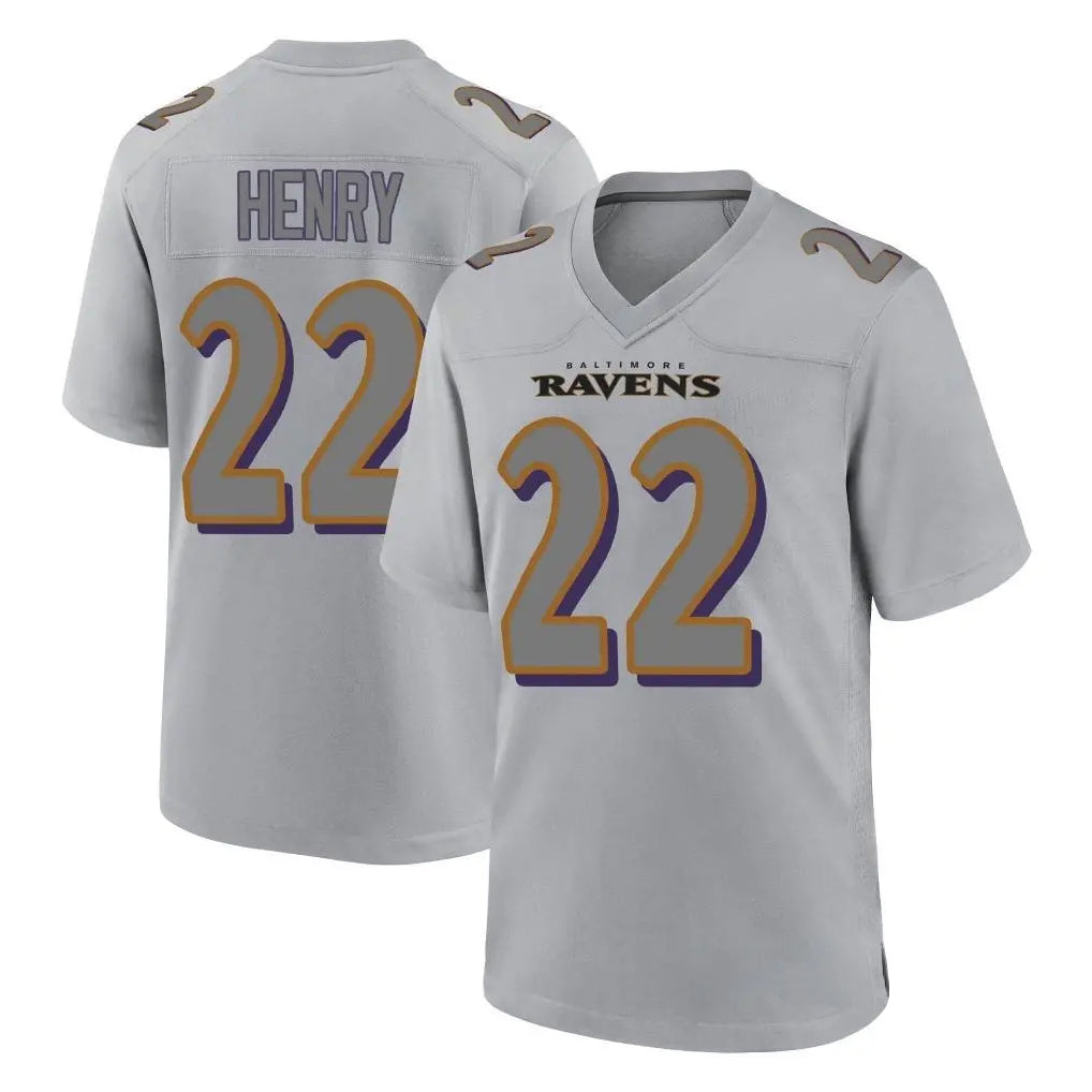 My Store B.Ravens #22 Derrick Henry Player Gray Replica Limited Stitched Jerseys