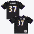 My Store B.Ravens #37 Deion Sanders Mitchell & Ness Black 2005 Authentic Throwback Stitched Jerseys