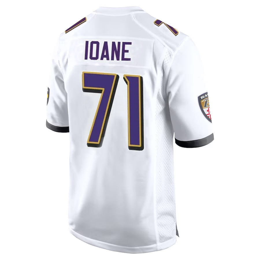 My Store B.Ravens #71 Olaivavega Ioane Player White Alternate Home Stitched Jerseys