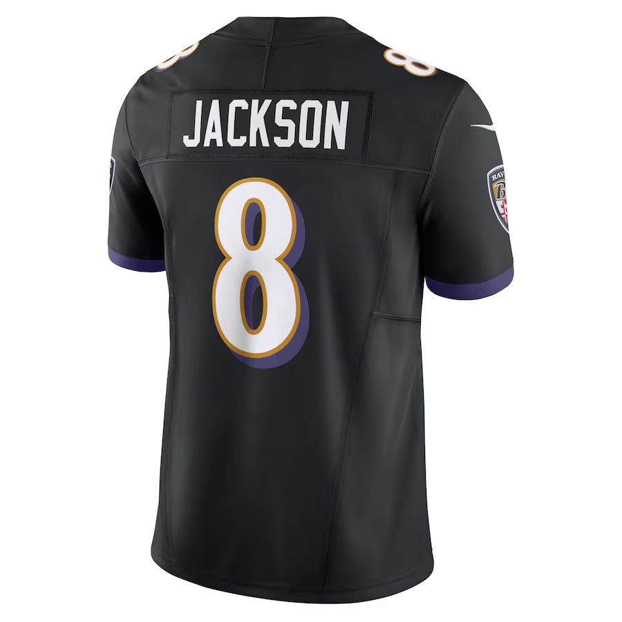 My Store B.Ravens #8 Lamar Jackson Player Black Vapor F.U.S.E. Limited Stitched Jerseys
