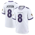 My Store B.Ravens #8 Lamar Jackson Player White Home Game Stitched Jerseys