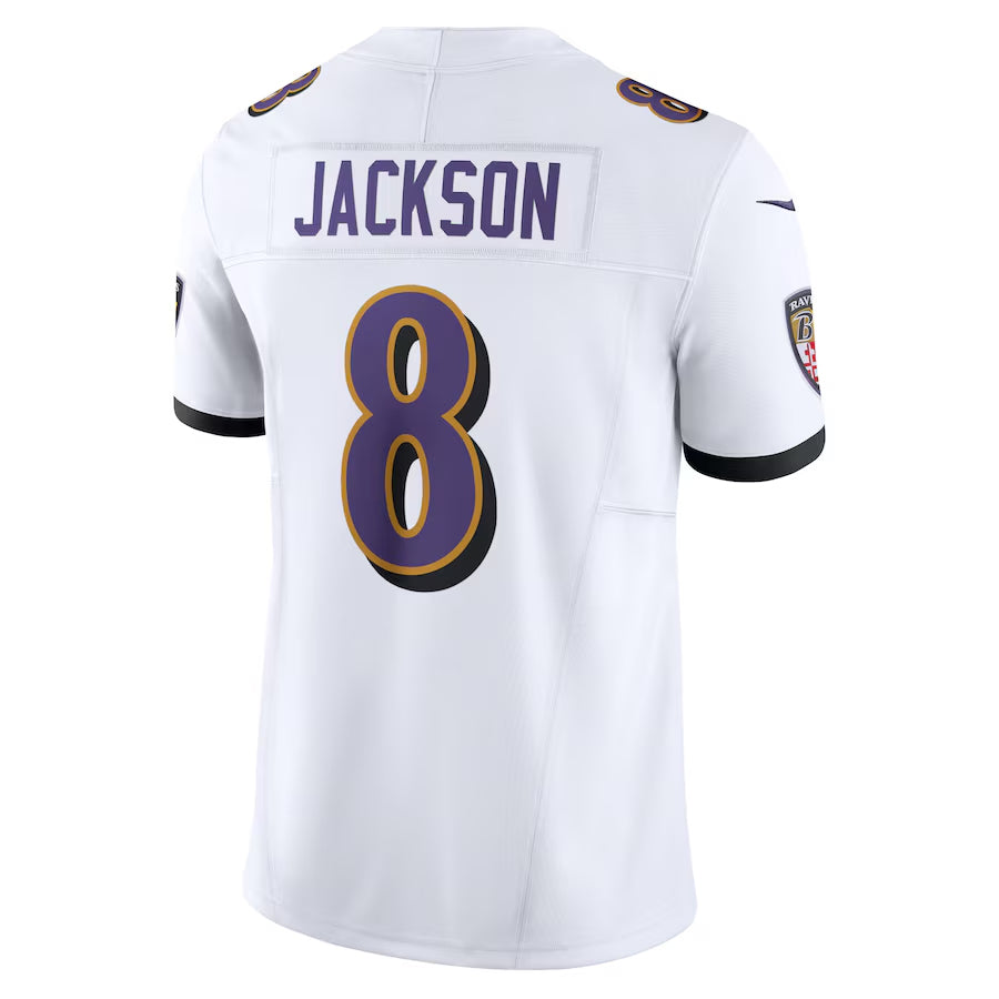 My Store B.Ravens #8 Lamar Jackson Player White Vapor F.U.S.E. Limited Stitched Jerseys