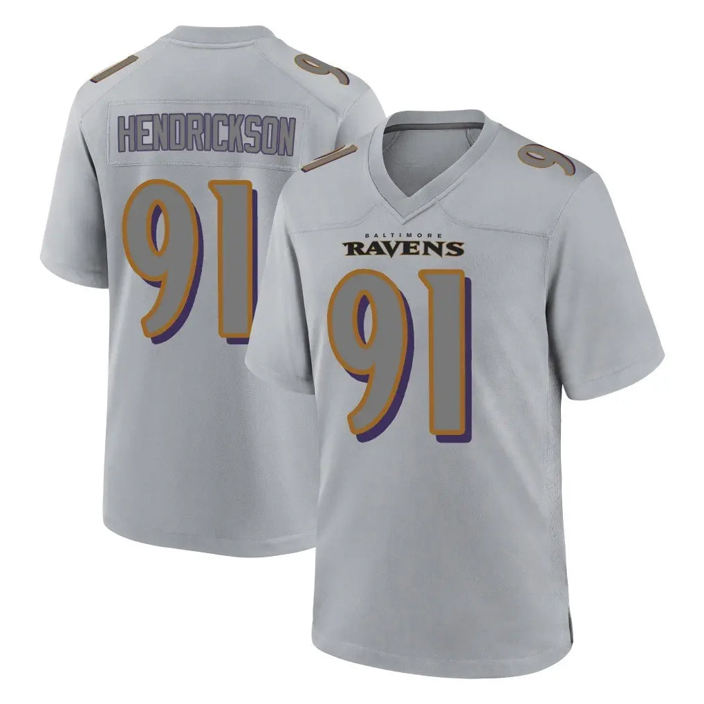 My Store B.Ravens #91 Trey Hendrickson Player Gray Replica Game Stitched Jerseys