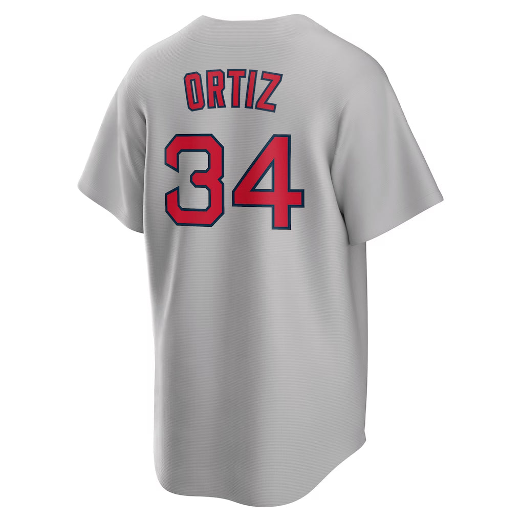 My Store B.Red Sox #34 David Ortiz Player Gray Road Home Game Stitched Jerseys