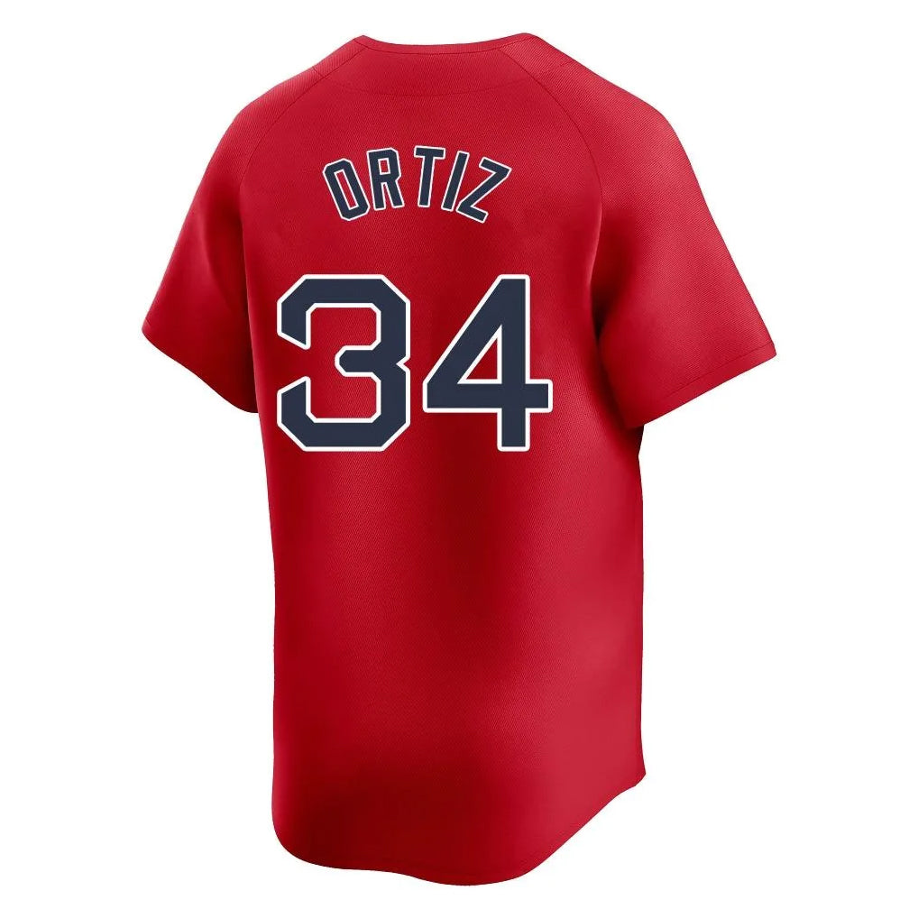 My Store B.Red Sox #34 David Ortiz Player Red Limited Home Game Stitched Jerseys