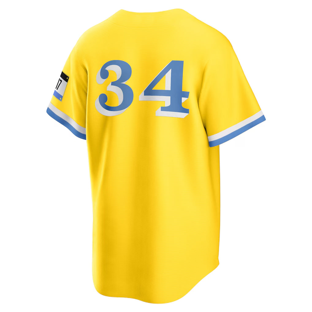 My Store B.Red Sox #34 David Ortiz Player Yellow Home Game Stitched Jerseys