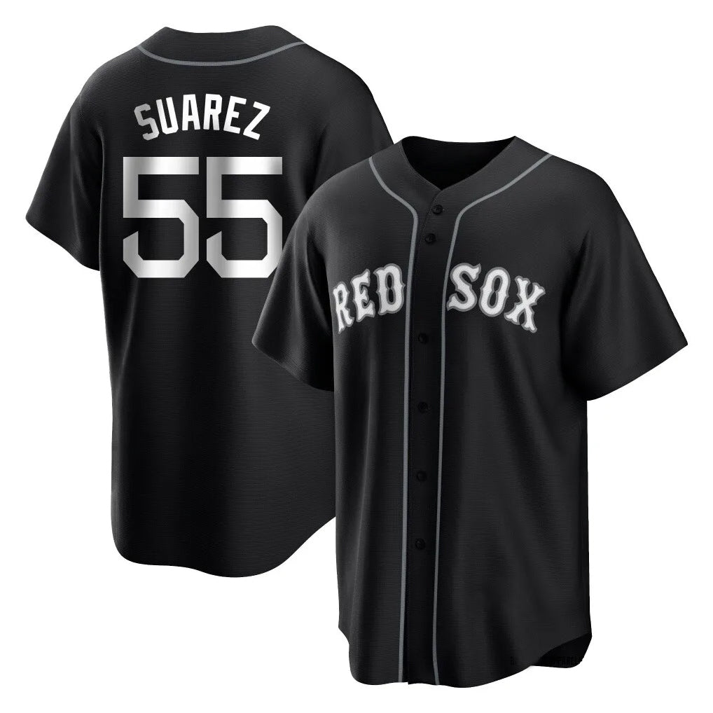 My Store B.Red Sox #55 Ranger Su¨¢rez Player Black Home Game Stitched Jerseys