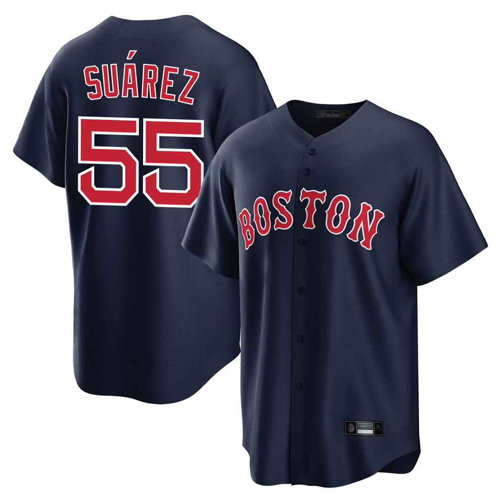My Store B.Red Sox #55 Ranger Su¨¢rez Player Navy Home Game Stitched Jerseys