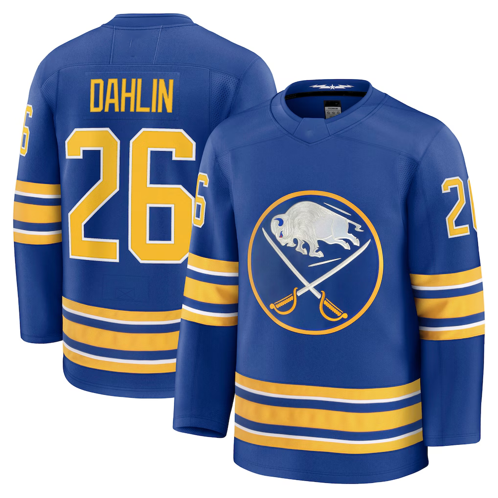 My Store B.Sabres #26 Rasmus Dahlin Royal Home Premium Stitched Jerseys