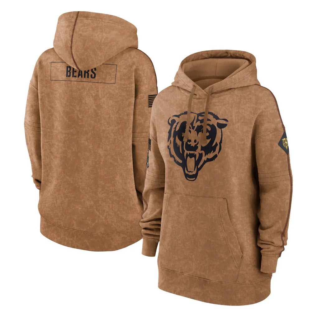 My Store C.Bears Brown Salute to Service Pullover Hoodies Limited Blank Player Stitched Jerseys