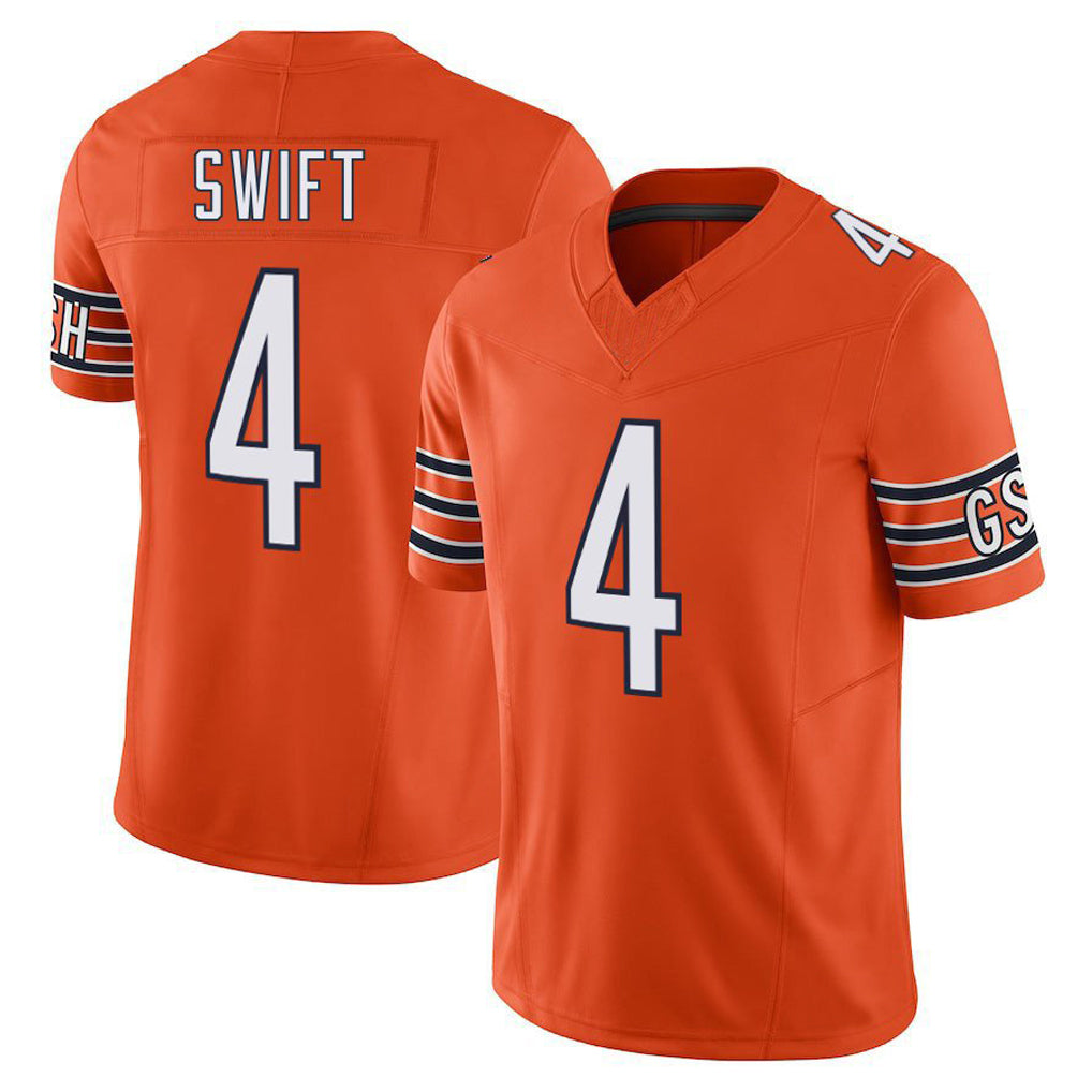 My Store C.Bears #4 D'Andre Swift Player Orange Vapor F.U.S.E. Limited Home Game Stitched Jerseys