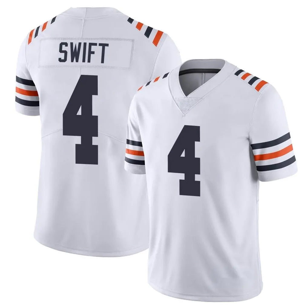 My Store C.Bears #4 D'Andre Swift Player White Classic Vapor Limited Home Game Stitched Jerseys